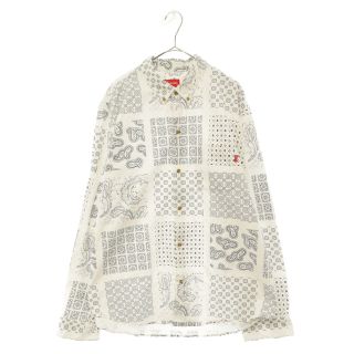 デッドストック supreme Paisley Grid Shirt