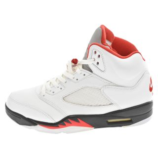 ナイキ(NIKE)のNIKE ナイキ AIR JORDAN5 RETRO エアジョーダン5 レトロ ホワイト/レッド US10 28cm ハイカットスニーカー DA1911-102(スニーカー)