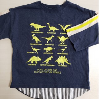 恐竜柄七分袖120センチ(Tシャツ/カットソー)