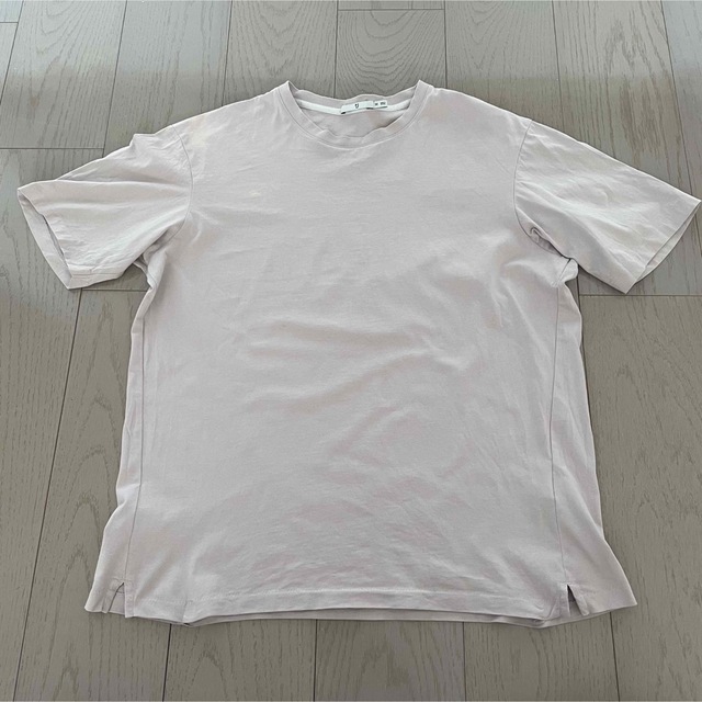 Jil Sander(ジルサンダー)のユニクロ☆ メンズ スーピマコットン 半袖シャツ ピンク メンズのトップス(Tシャツ/カットソー(半袖/袖なし))の商品写真