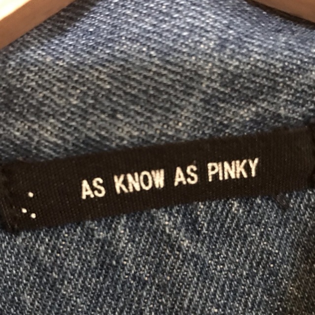 AS KNOW AS(アズノウアズ)の★【AS KNOW AS PINKY】アズノウアズピンキー　パッチワーク風デニム レディースのジャケット/アウター(Gジャン/デニムジャケット)の商品写真