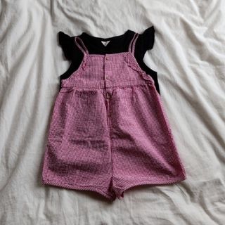 ザラキッズ(ZARA KIDS)のZARA BABY ギンガムチェックサロペット(パンツ/スパッツ)