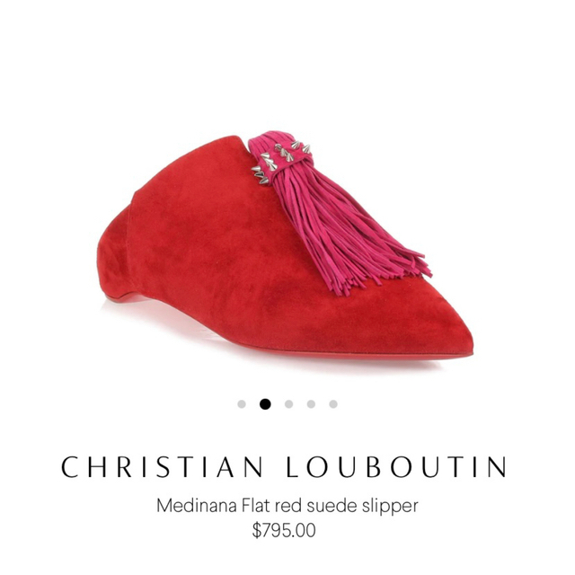 Christian Louboutin(クリスチャンルブタン)のchristian louboutin クリスチャンル ブタン フラット レッド レディースの靴/シューズ(バレエシューズ)の商品写真