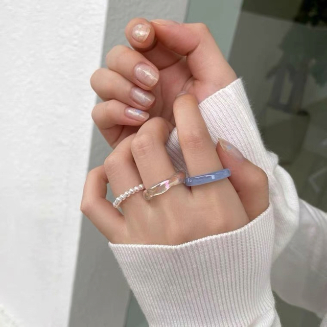 リング3点セット🦋𝐁𝐥𝐮𝐞 / R89 レディースのアクセサリー(リング(指輪))の商品写真