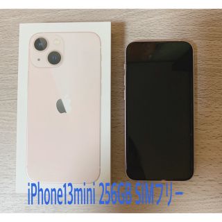 アイフォーン(iPhone)の【美品】iPhone13mini 256GB ピンク SIMフリー(携帯電話本体)