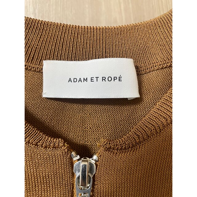 Adam et Rope'(アダムエロぺ)のアダムエロペ　ジップアップ　カーディガン　ブラウン レディースのトップス(カーディガン)の商品写真