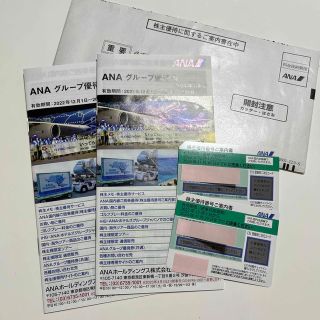 エーエヌエー(ゼンニッポンクウユ)(ANA(全日本空輸))のANA株主優待２枚、ANAグループ優待券２冊(その他)