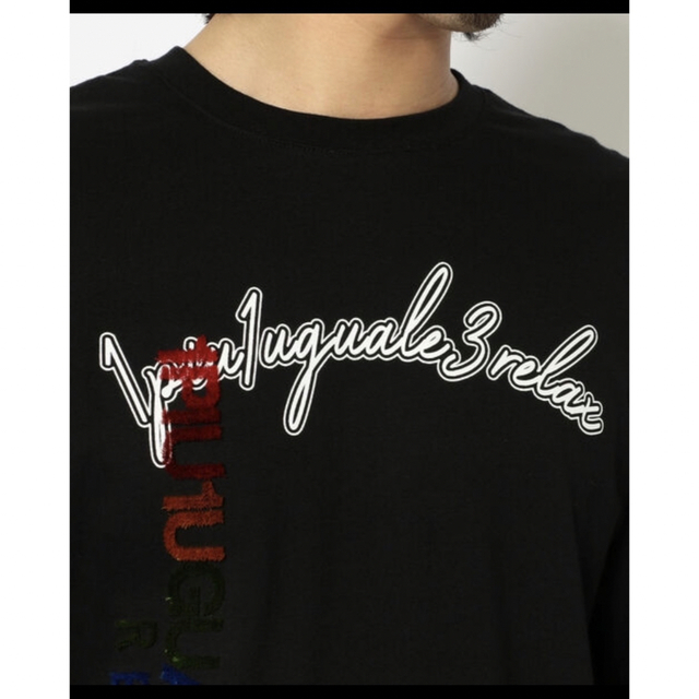 1piu1uguale3(ウノピゥウノウグァーレトレ)の1PIU1UGUALE3 RELAX レインボーダブルロゴ長袖Tシャツ メンズのトップス(Tシャツ/カットソー(七分/長袖))の商品写真