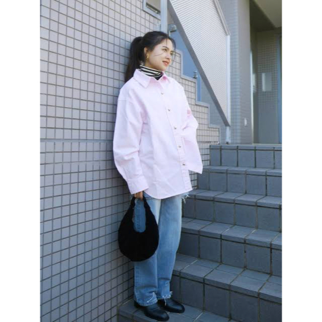 SeaRoomlynn - searoomlynn HeartボタンOXFORDシャツ ピンクの SeaRoomlynn - searoomlynn HeartボタンOXFORDシャツ ピンクの