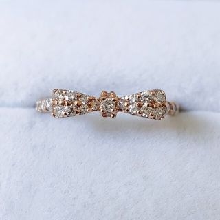 ポンテヴェキオ(PonteVecchio)のポンテヴェキオ ダイヤモンド リボン リング K18PG 0.35ct 2.0g(リング(指輪))