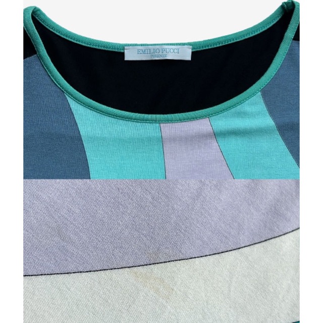 EMILIO PUCCI - EMILIO PUCCI エミリオプッチ ブルー ブラック Tシャツ