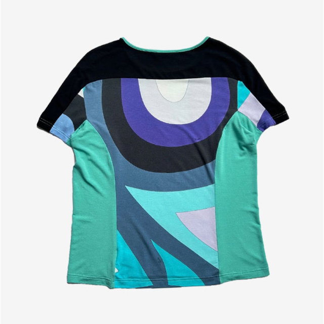 EMILIO PUCCI - EMILIO PUCCI エミリオプッチ ブルー ブラック Tシャツ