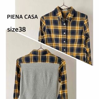 PIENA CASA ピエナカーサ　チェック柄　シャツ　トップス(シャツ/ブラウス(長袖/七分))