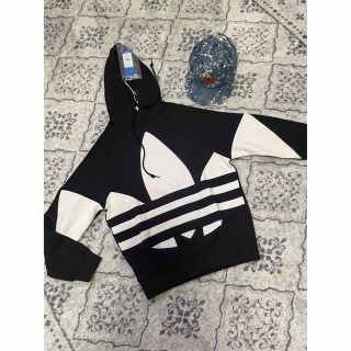 アディダス　ビッグトレフォイルパーカー　M　レディース　adidas　ロゴ