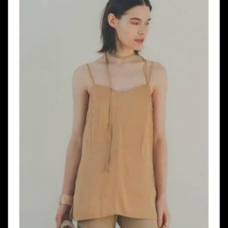 クラネ(CLANE)のSLANT ARRANGE RIBBON CAMISOLE(キャミソール)