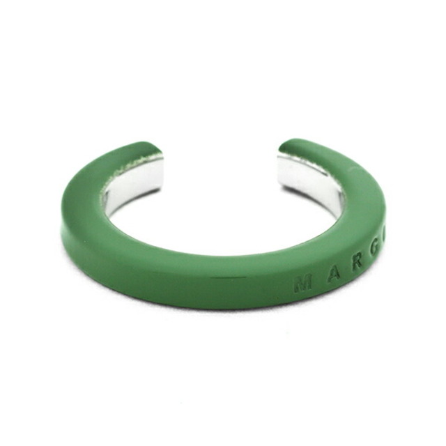 MM6(エムエムシックス)の新品 エムエムシックス MM6 Maison Margiela リング ミニマル グリーン GREEN ＃02 レディースのアクセサリー(リング(指輪))の商品写真