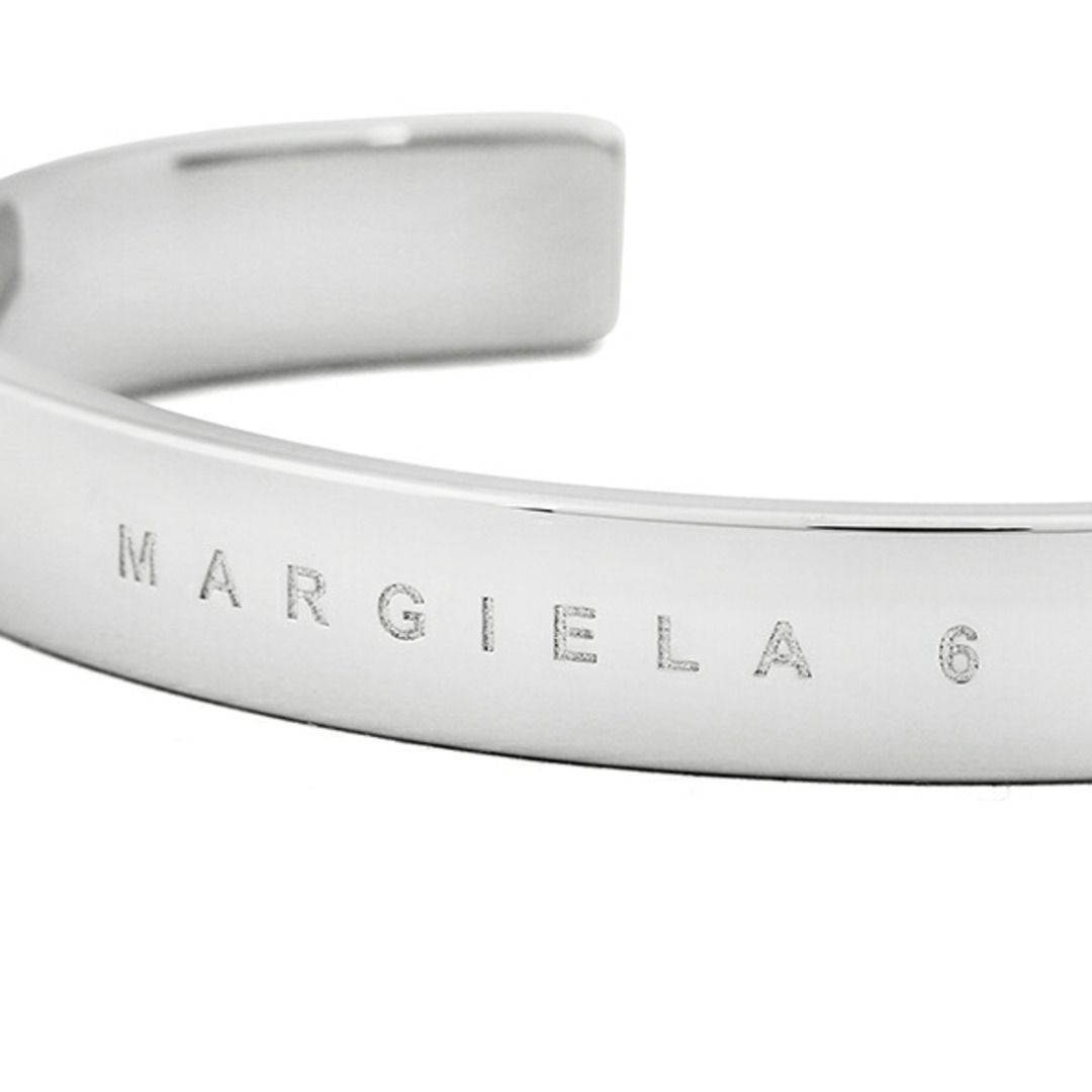 新品 エムエムシックス MM6 Maison Margiela ブレスレット ミニマル ロゴ シルバー/ガンメタル SILVER 5