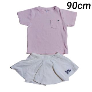 ジェニィ(JENNI)の90cm  上下セット 半袖Tシャツ ショートパンツ(Tシャツ/カットソー)