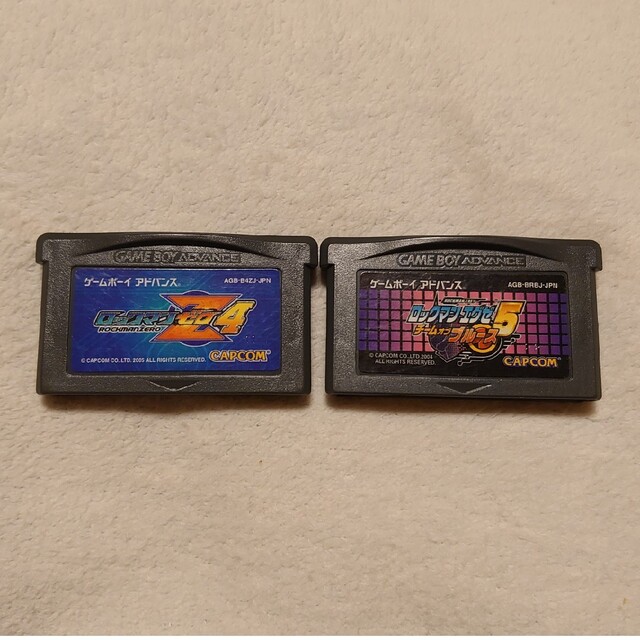 ゲームボーイアドバンス(ゲームボーイアドバンス)のロックマンゼロ4 GBA ロックマンエグゼ5付き！ソフトのみ！ジャンク！ エンタメ/ホビーのゲームソフト/ゲーム機本体(携帯用ゲームソフト)の商品写真