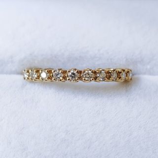 アーカー(AHKAH)のAHKAH アーカー ダイヤモンド エタニティ リング K18YG 0.15ct(リング(指輪))