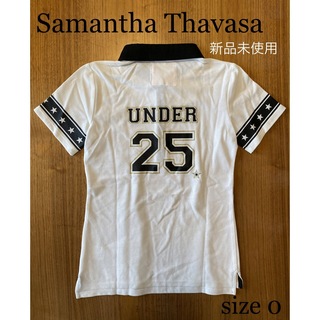 サマンサタバサ(Samantha Thavasa)のサマンサタバサ ゴルフウェア レディース ポロシャツ 半袖 白 サイズS 新品(ウエア)