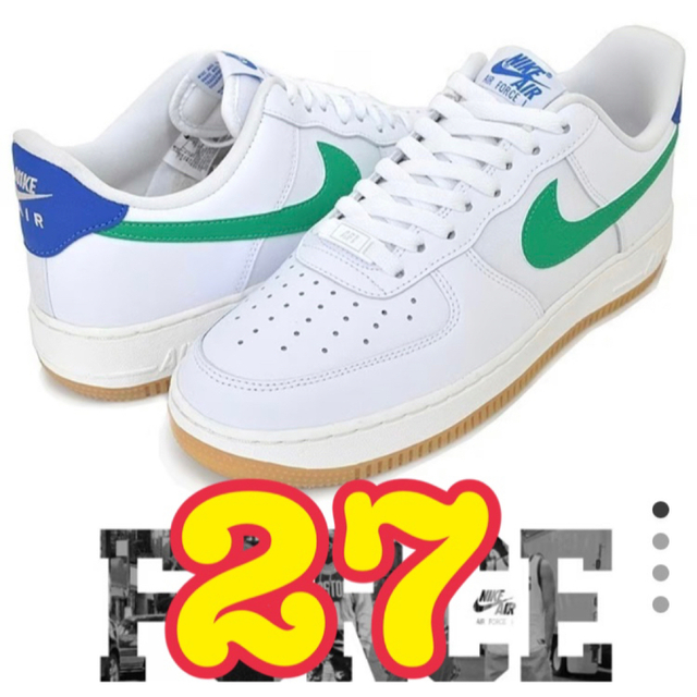 27ホワイトグリーン　NIKE エアフォース1