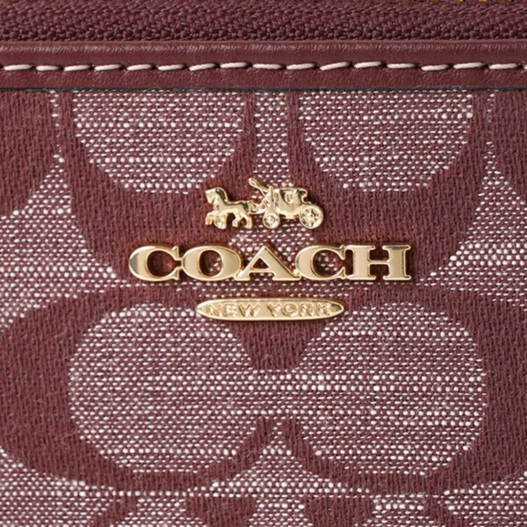 新品 コーチ COACH 長財布 ロング ジップ アラウンド ウォレット ワインマルチ