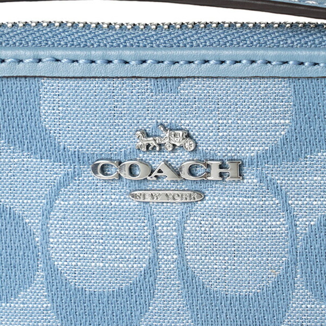 COACH(コーチ)の新品 コーチ COACH ポーチ コーナージップ リスレット コーンフラワー レディースのファッション小物(ポーチ)の商品写真