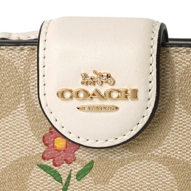 COACH(コーチ)の新品 コーチ COACH 2つ折り財布 ミディアム コーナー ジップ ウォレット ライトカーキマルチ レディースのファッション小物(財布)の商品写真