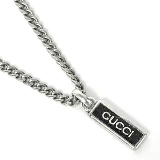 Gucci - 新品 グッチ GUCCI ネックレス エナメル ペンダント ブラック