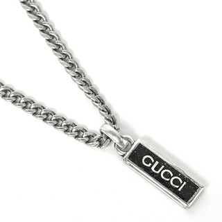 グッチ(Gucci)の新品 グッチ GUCCI ネックレス エナメル ペンダント ブラック(ネックレス)