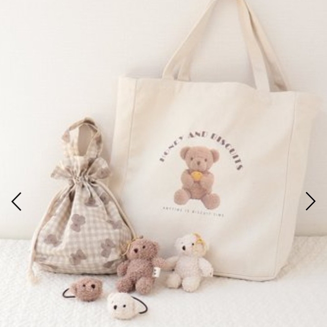 apres les cours(アプレレクール)のapres les cours アプレレクール tiny bear  巾着 くま キッズ/ベビー/マタニティのこども用バッグ(ランチボックス巾着)の商品写真