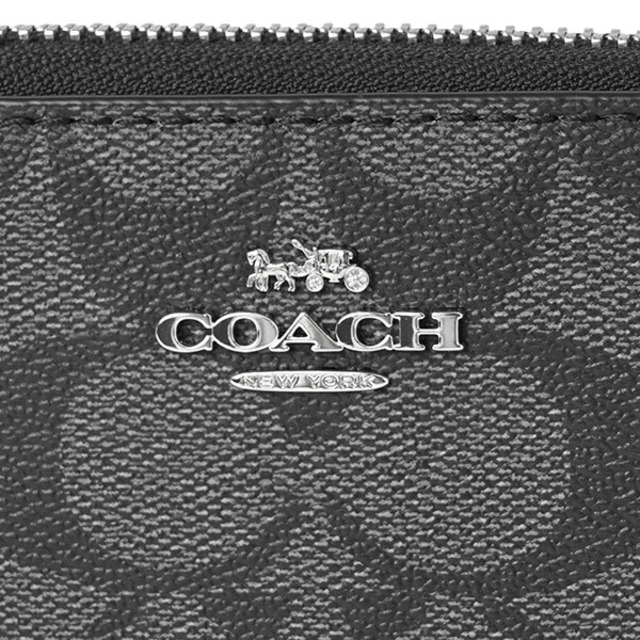 新品 コーチ COACH 長財布 ロング ジップ アラウンド ウォレット グラファイト/ブラック