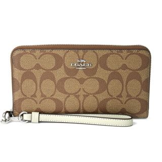 コーチ(COACH)の新品 コーチ COACH 長財布 ロング ジップ アラウンド ウォレット カーキ/ライトセージ(財布)