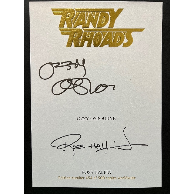ランディ・ローズ(Randy Rhoads)世界限定500冊限定写真集 ランディ・ローズ(Randy Rhoads)世界限定500冊限定写真集