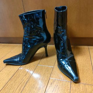 ジミーチュウ(JIMMY CHOO)のJIMMY CHOO ジミーチュウ ショートブーツハイヒール ブラック 35(ブーティ)