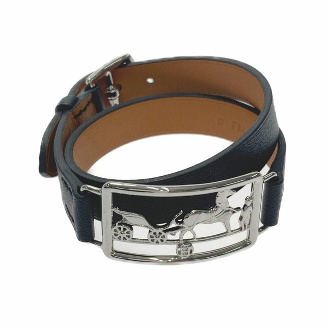 ☆☆HERMES エルメス カレーシュ ドゥブルトゥール ブラック ブレスレット D刻印 ヴォースイフト | フリマアプリ ラクマ