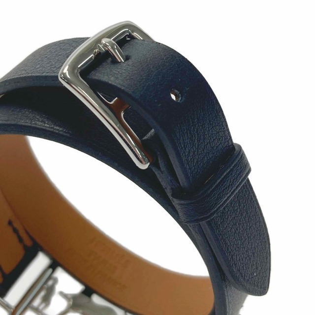☆☆HERMES エルメス カレーシュ ドゥブルトゥール ブラック ブレスレット D刻印 ヴォースイフト