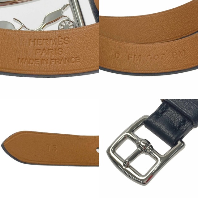 ☆☆HERMES エルメス カレーシュ ドゥブルトゥール ブラック ブレスレット D刻印 ヴォースイフト