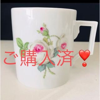 マイセン(MEISSEN)のマイセン  ホワイトローズ　白い薔薇　マグカップ(グラス/カップ)