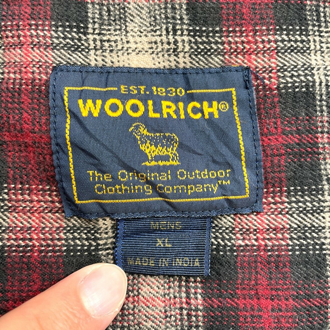 90s WOOLRICH ウール 長袖シャツ Lサイズ相当 チェック