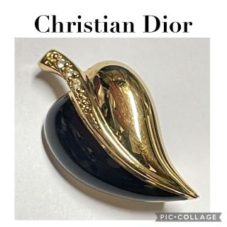 クリスチャンディオール(Christian Dior)のクリスチャンディオール　リーフ　ブローチ　匿名配送(ブローチ/コサージュ)