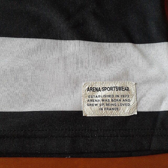 arena(アリーナ)のarena アリーナ　白×黒　ボーダー　タンクトップ　S メンズのトップス(Tシャツ/カットソー(半袖/袖なし))の商品写真