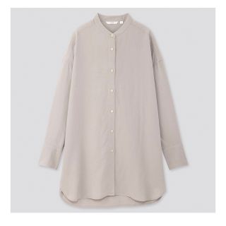 ユニクロ(UNIQLO)の値下げ⭐️リネンブレンドスタンドカラーチュニック⭐️(シャツ/ブラウス(長袖/七分))