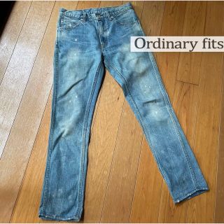 オーディナリーフィッツ(ORDINARY FITS)のオーディナリーフィッツ　スキニー　クラッシュ加工　裾上げ(デニム/ジーンズ)