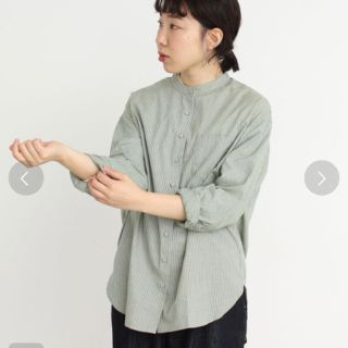 パーリッシィ(PAR ICI)の【新品】PAR ICI スタンドカラーチェックシャツ(シャツ/ブラウス(長袖/七分))