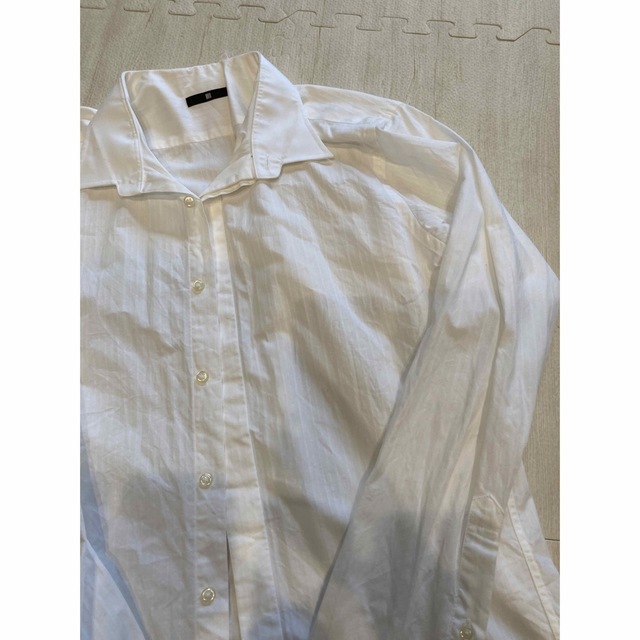 SELECT(セレクト)のワイシャツ　スーツ　　M メンズ　男性　スーツセレクト　ストライプ　ホワイト　白 メンズのトップス(シャツ)の商品写真