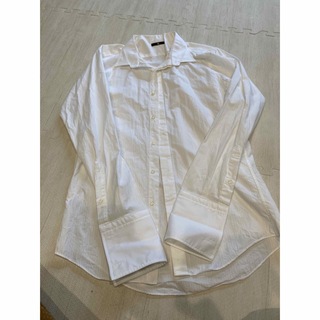セレクト(SELECT)のワイシャツ　スーツ　　M メンズ　男性　スーツセレクト　ストライプ　ホワイト　白(シャツ)