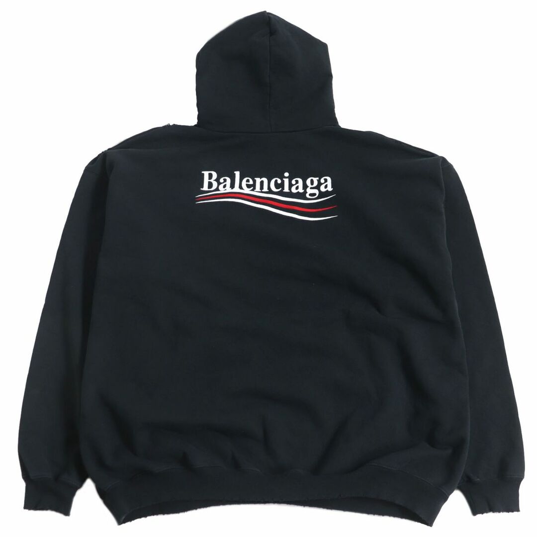 即日発送，新品BALENCIAGA刺繡バレンシアガ黒フーディプルオーバーパーカー