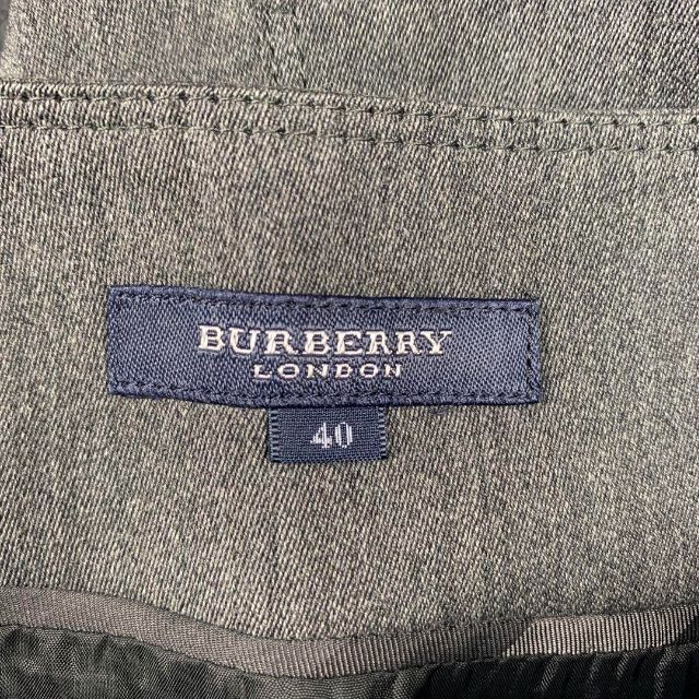 BURBERRY(バーバリー)の美品✨BURBERRY LONDON バーバリー プリーツスカート グレー 40 レディースのスカート(ひざ丈スカート)の商品写真